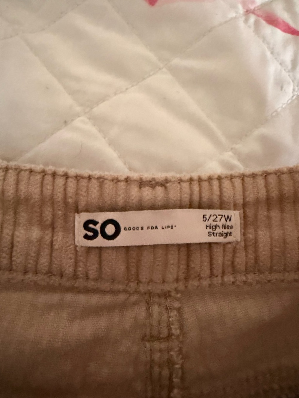 SO Kids High-Rise Straight Jeans in Tan